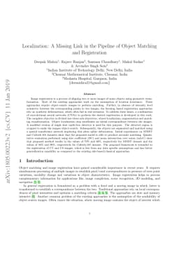 Localization: A Missing Link in the Pipeline of Object Matching and
  Registration