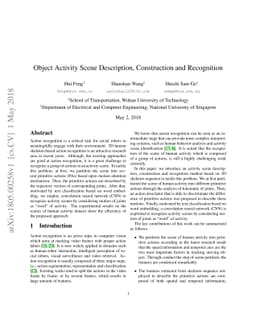 Object Activity Scene Description, Construction and Recognition