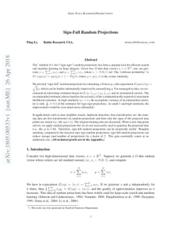 Sign-Full Random Projections