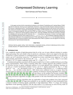 Compressed Dictionary Learning