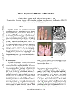 Altered Fingerprints: Detection and Localization