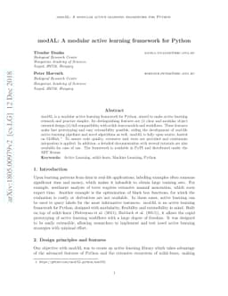 modAL: A modular active learning framework for Python