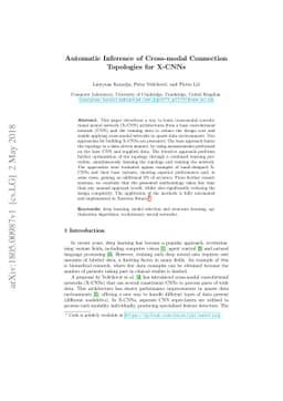 Automatic Inference of Cross-modal Connection Topologies for X-CNNs