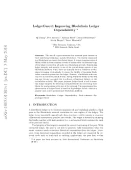 LedgerGuard: Improving Blockchain Ledger Dependability