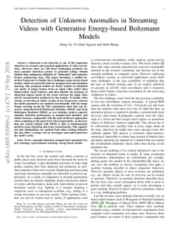 Detection of Unknown Anomalies in Streaming Videos with Generative
  Energy-based Boltzmann Models