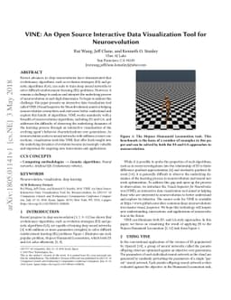 VINE: An Open Source Interactive Data Visualization Tool for
  Neuroevolution