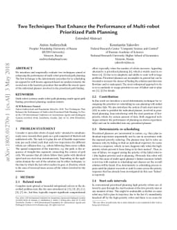 Two Techniques That Enhance the Performance of Multi-robot Prioritized
  Path Planning