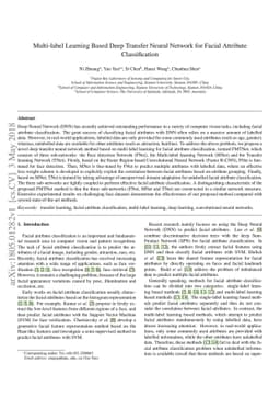 Multi-label Learning Based Deep Transfer Neural Network for Facial
  Attribute Classification