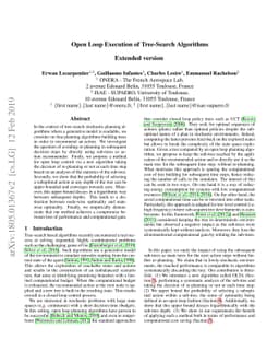 Open Loop Execution of Tree-Search Algorithms, extended version