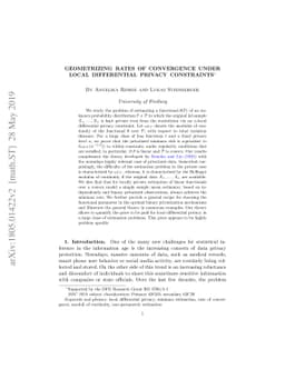 Geometrizing rates of convergence under local differential privacy
  constraints