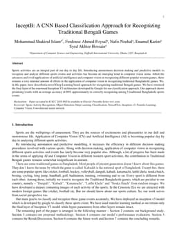 InceptB: A CNN Based Classification Approach for Recognizing Traditional
  Bengali Games