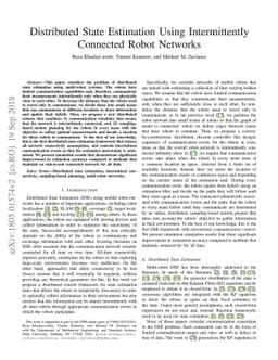 Distributed State Estimation Using Intermittently Connected Robot
  Networks