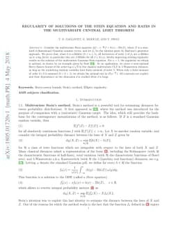 Regularity of solutions of the Stein equation and rates in the
  multivariate central limit theorem