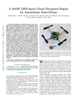 A 64mW DNN-based Visual Navigation Engine for Autonomous Nano-Drones