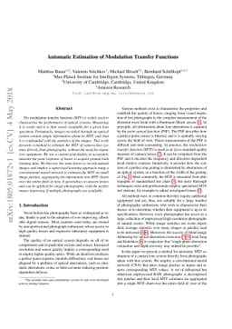 Automatic Estimation of Modulation Transfer Functions