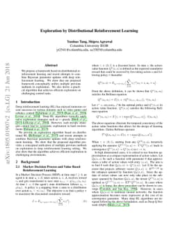 Exploration by Distributional Reinforcement Learning