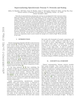 Superconducting Optoelectronic Neurons V: Networks and Scaling