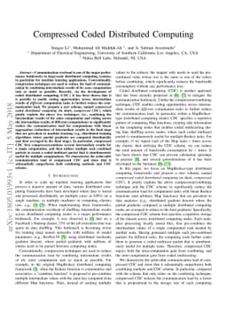 Compressed Coded Distributed Computing