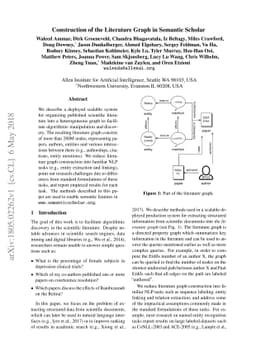 Construction of the Literature Graph in Semantic Scholar