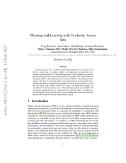 Planning and Learning with Stochastic Action Sets