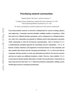 Prioritizing network communities