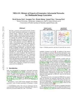 MEGAN: Mixture of Experts of Generative Adversarial Networks for
  Multimodal Image Generation