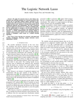 The Logistic Network Lasso