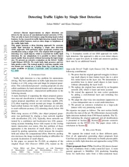 Detecting Traffic Lights by Single Shot Detection