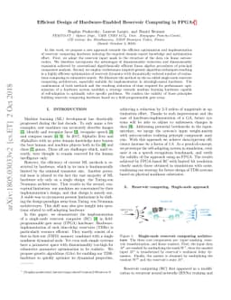 Efficient Design of Hardware-Enabled Reservoir Computing in FPGAs