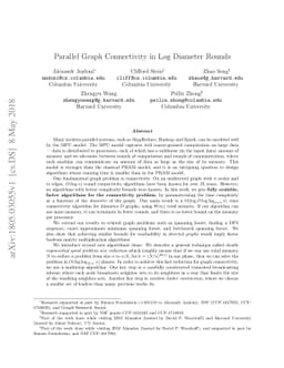 Parallel Graph Connectivity in Log Diameter Rounds