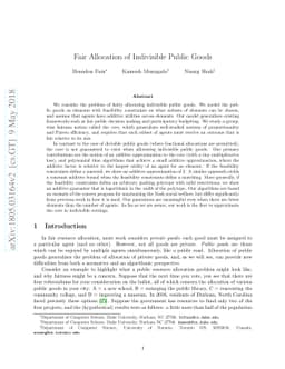 Fair Allocation of Indivisible Public Goods