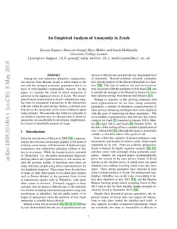 An Empirical Analysis of Anonymity in Zcash