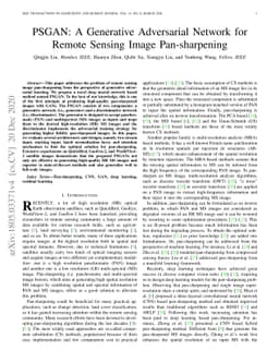 PSGAN: A Generative Adversarial Network for Remote Sensing Image
  Pan-Sharpening