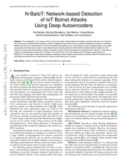 N-BaIoT: Network-based Detection of IoT Botnet Attacks Using Deep
  Autoencoders