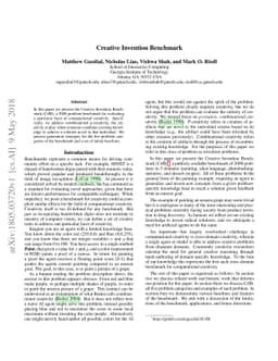 Creative Invention Benchmark