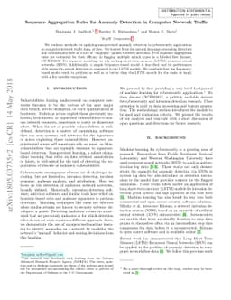 Sequence Aggregation Rules for Anomaly Detection in Computer Network
  Traffic