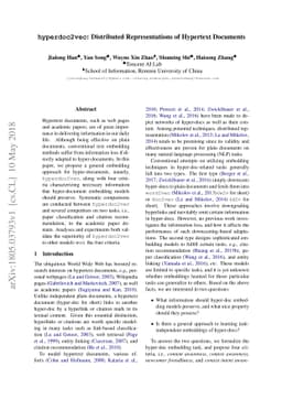 hyperdoc2vec: Distributed Representations of Hypertext Documents