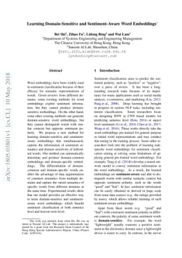 Learning Domain-Sensitive and Sentiment-Aware Word Embeddings