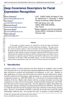 Deep Covariance Descriptors for Facial Expression Recognition
