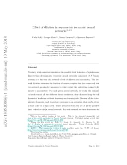 Effect of dilution in asymmetric recurrent neural networks