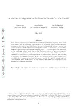 A mixture autoregressive model based on Student's $t$-distribution