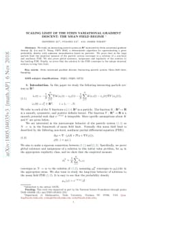 Scaling limit of the Stein variational gradient descent: the mean field
  regime
