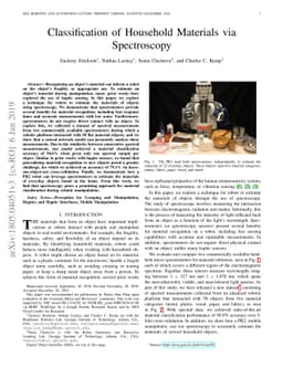 Classification of Household Materials via Spectroscopy
