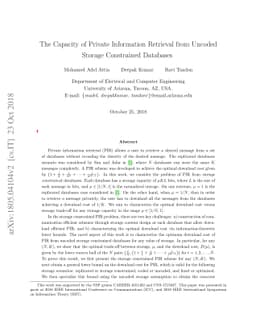 The Capacity of Private Information Retrieval from Uncoded Storage
  Constrained Databases