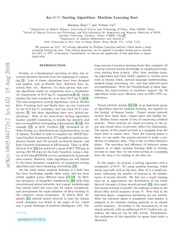 An $O(N)$ Sorting Algorithm: Machine Learning Sort