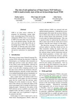 The risk of sub-optimal use of Open Source NLP Software: UKB is
  inadvertently state-of-the-art in knowledge-based WSD