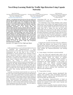 Novel Deep Learning Model for Traffic Sign Detection Using Capsule
  Networks