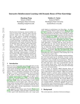 Interactive Reinforcement Learning with Dynamic Reuse of Prior Knowledge
  from Human/Agent's Demonstration