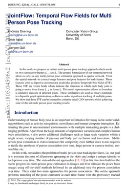 Joint Flow: Temporal Flow Fields for Multi Person Tracking