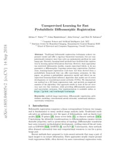 Unsupervised Learning for Fast Probabilistic Diffeomorphic Registration